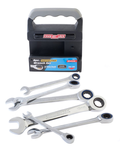 6pc Metric Ratcheting Combination Wrench Set (38041)