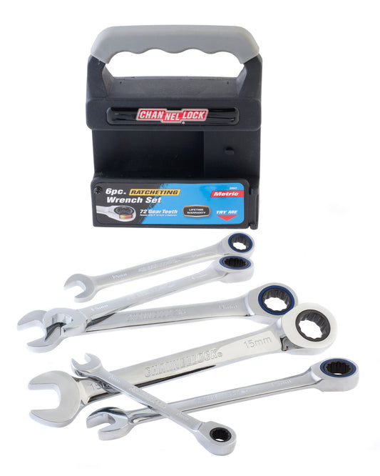 6pc Metric Ratcheting Combination Wrench Set (38041)