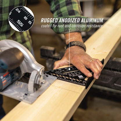 7-inch Laser-Etched Aluminum Extruded Rafter Square (8100-007RS)