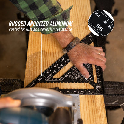 12-inch Laser-Etched Aluminum Extruded Rafter Square (8100-012RS)