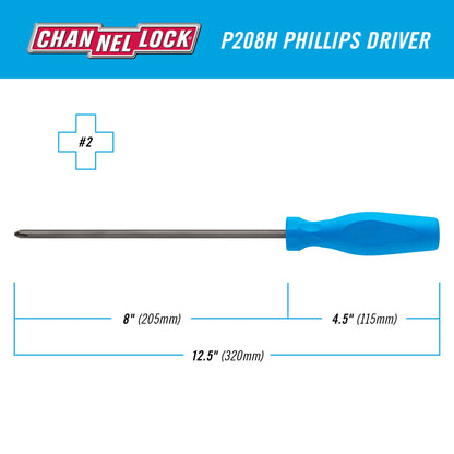 PHILLIPS #2 x 8-inch Professional Screwdriver (P208H)