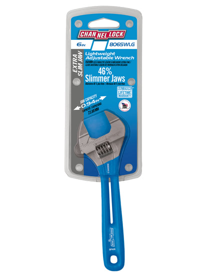 6-inch Lightweight Extra Slim Jaw WideAzz® Adjustable Wrench (806SWLG)