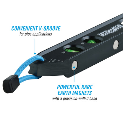 9-inch Professional-Grade Magnetic Aluminum Billet Torpedo Level (6200-0010)