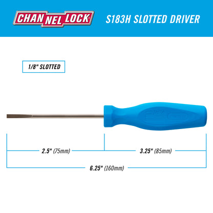 Slotted 1/8 x 3-inch Professional Screwdriver (S183H)