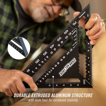 12-inch Laser-Etched Aluminum Extruded Rafter Square (8100-012RS)