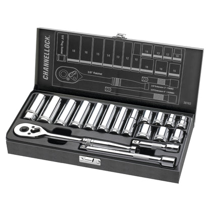 18pc 3/8" Metric Drive Socket Set (38182)