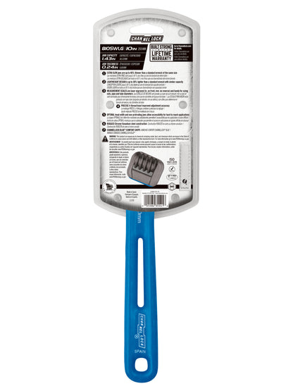 10-inch Lightweight Extra Slim Jaw WideAzz® Adjustable Wrench (810SWLG)