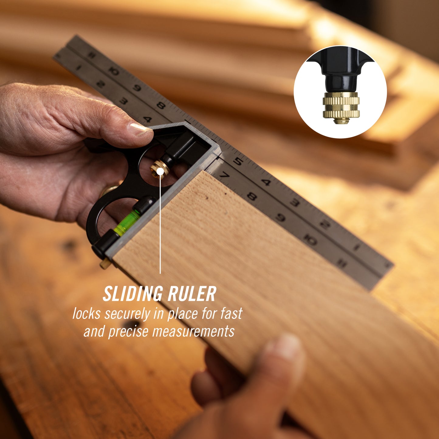 12-inch High-Visibility Stainless Steel Combination Square (8100-012CS)