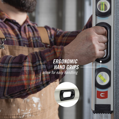 24-inch Professional-Grade Magnetic Aluminum I-Beam Level (5100-0024M)