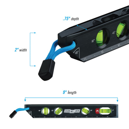 9-inch Professional-Grade Magnetic Aluminum Billet Torpedo Level (6200-0010)