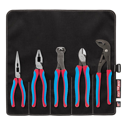 5pc CODE BLUE® E SERIES™ Pliers Set with Tool Roll (CBR-5E)