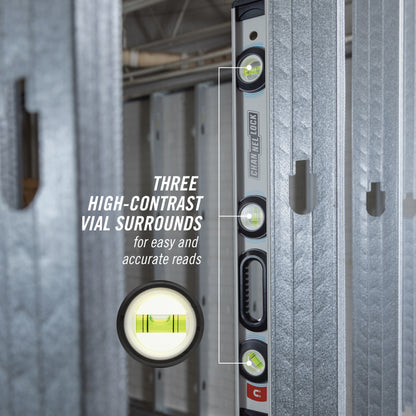 24-inch Professional-Grade Magnetic Aluminum I-Beam Level (5100-0024M)