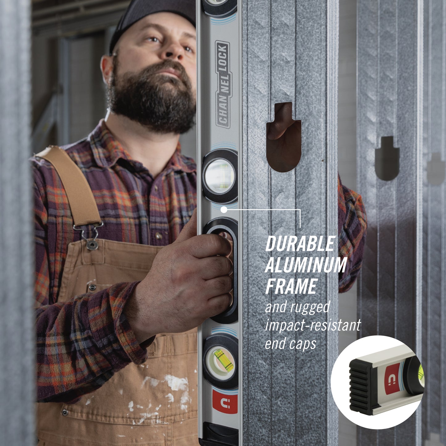 24-inch Professional-Grade Magnetic Aluminum I-Beam Level (5100-0024M)