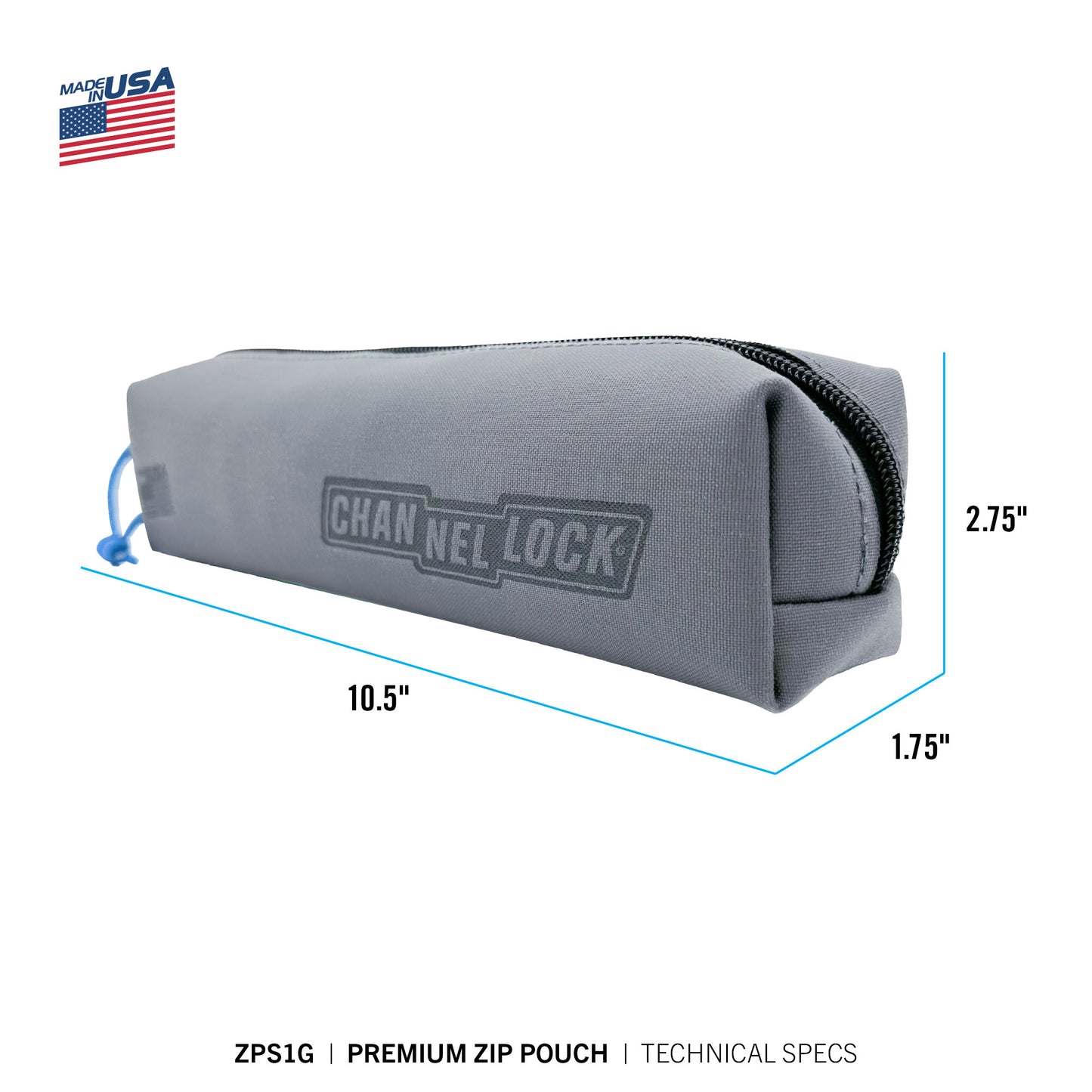 Premium Single Zip Pouch with LASERLOCK Fabric™ and 6/12™ Compatible (ZPS1G)